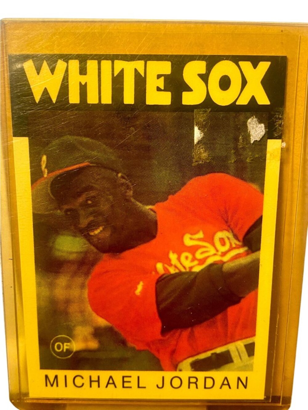 Michael Jordan White Sox Baseball Card With Stats On Back Vintage 6.5" x 4.25"